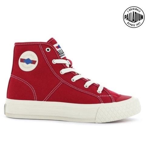 Palladium Palla Louvel High Tops Men's Sneakers Red | UK H190-WDU